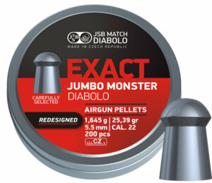 JSB Jumbo Exact Monster Redesigned Airgun Pellets .22 - 5.52 _ 25.39 grain 200 pc
