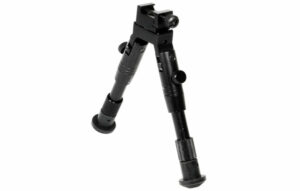 UTG Shooter's SWAT Bipod, Rubber Feet, 6.2"-6.7" Center Height