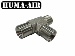 Tee or T-bar adaptor 3 x 1/4" BSP male with cone