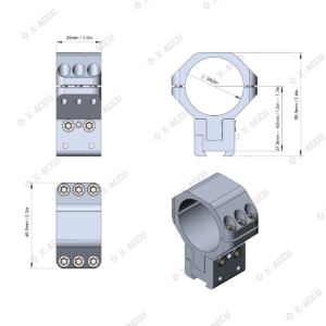 Vector Optics X-Accu 34 mm. Adjustable Elevation Dovetail Mounts (XASR-3055)