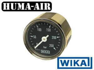 Wika mini pressure gauge 28 mm 250 bar black scale