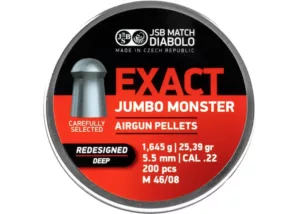 JSB .22 Jumbo Exact Monster Redesigned Deep Airrifle Pellets 25.39 Gr 200 pc (5,52)