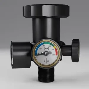 M18x1,5 Scuba Bottle Valve With Two Gauges And Bleed Screw SA ADJT SB